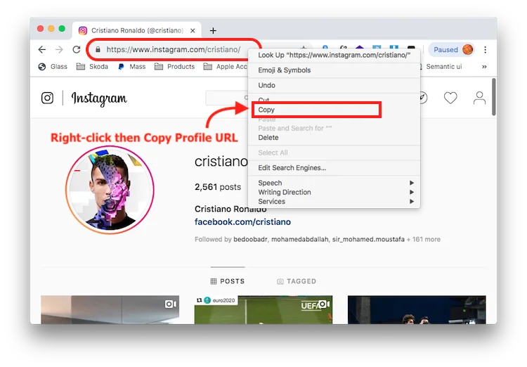 download Instagram profile picture on desktop